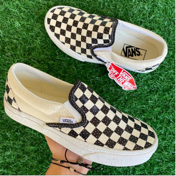 Vans Shoes - Vans Classic Slip On Checkerboard Glitter